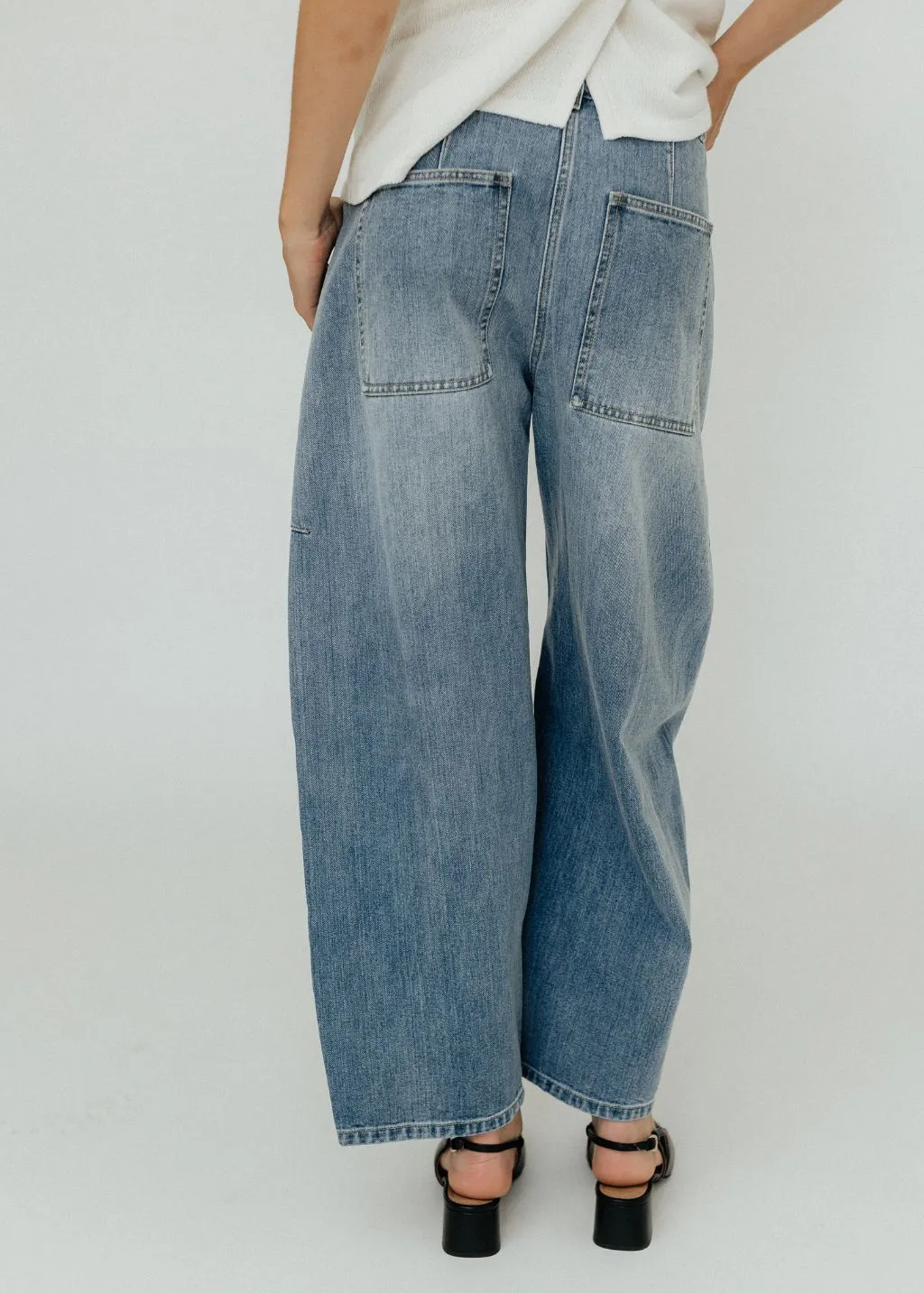 Tibi Classic Wash Denim Sid Jean