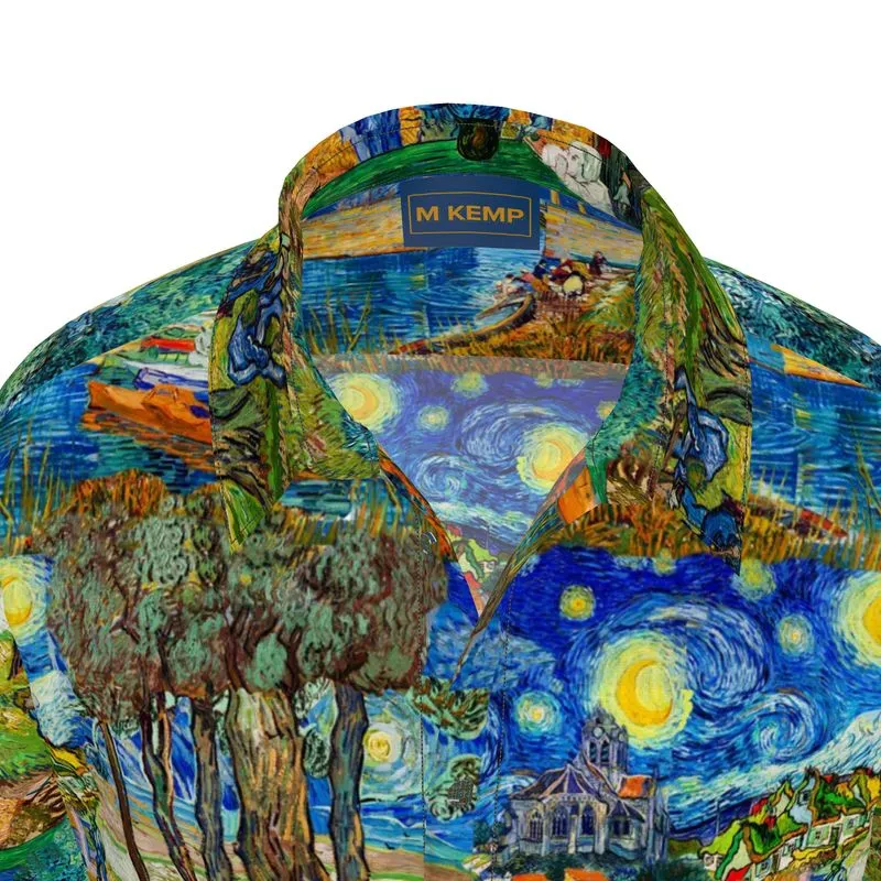 Van Gogh Art Collage Men's Short Sleeve Shirt