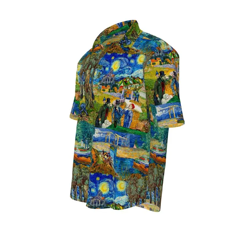 Van Gogh Art Collage Men's Short Sleeve Shirt