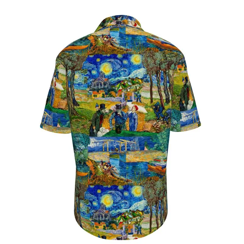 Van Gogh Art Collage Men's Short Sleeve Shirt