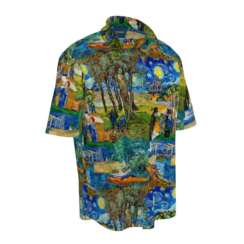 Van Gogh Art Collage Men's Short Sleeve Shirt