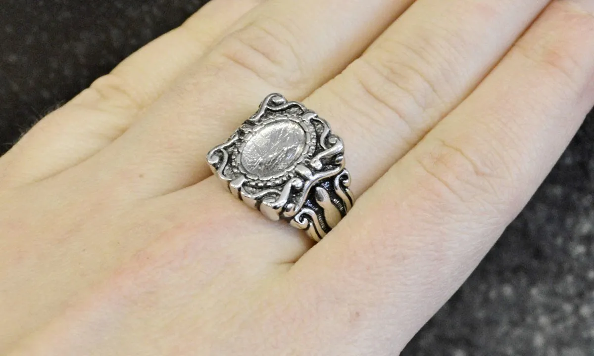 Victorian Stylings Meteorite Ring