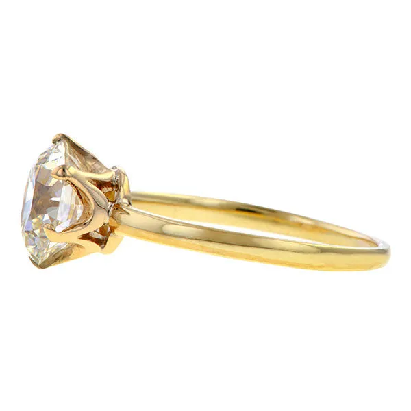 Vintage Solitaire Engagement Ring, Circular Brilliant 2.07ct.