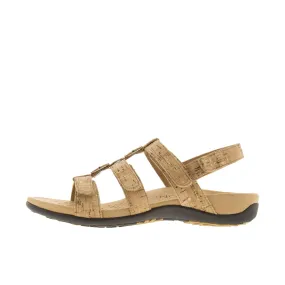 Vionic Womens Amber Adjustable Sandal Gold Cork