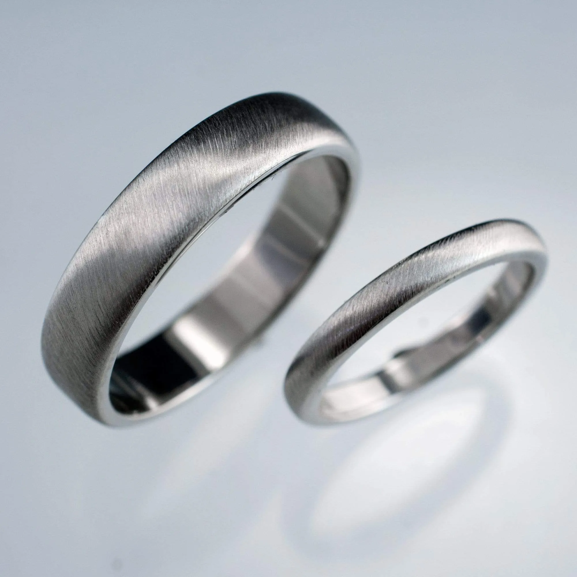 Wide Slightly Domed Modern Simple Wedding Band