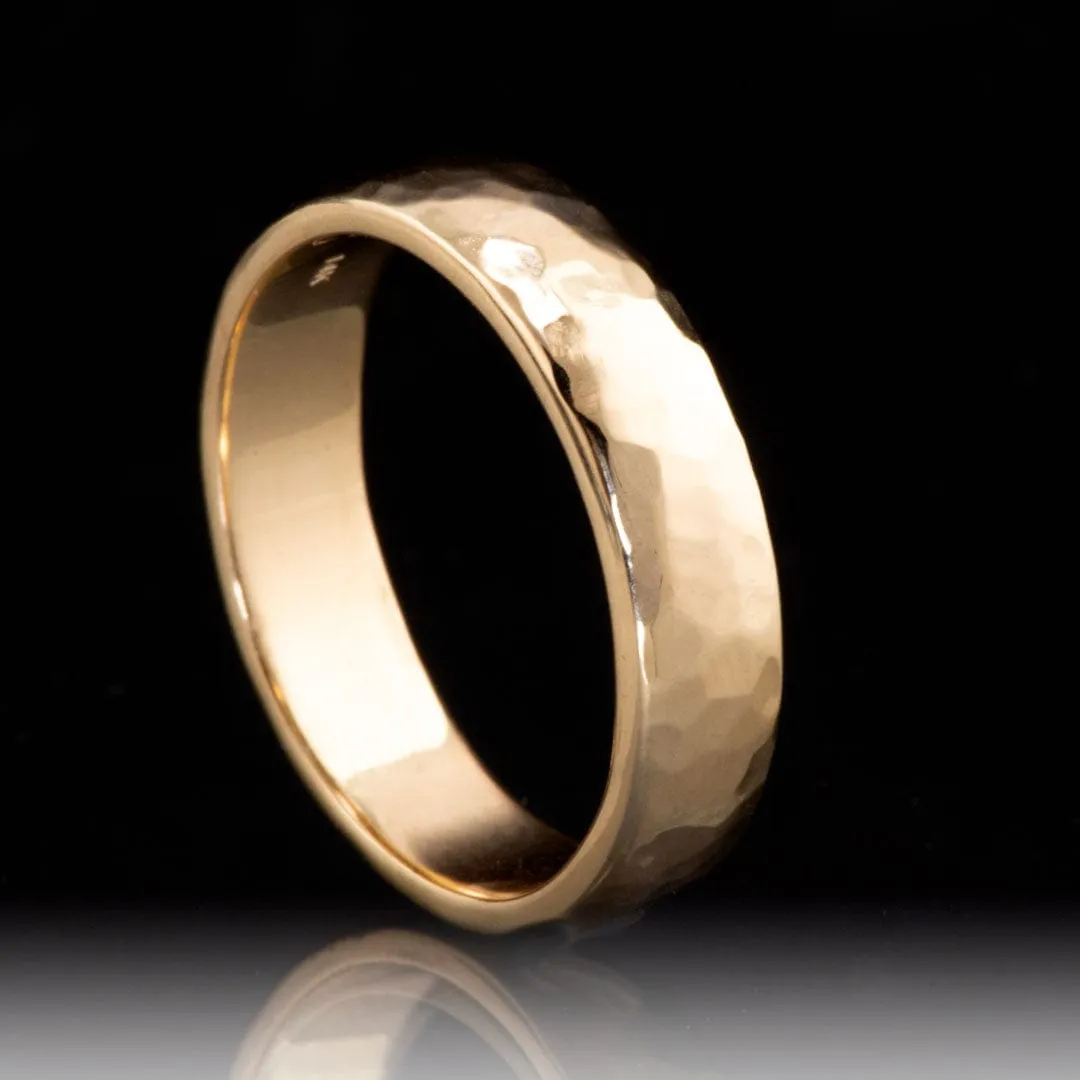 Wide Slightly Domed Modern Simple Wedding Band