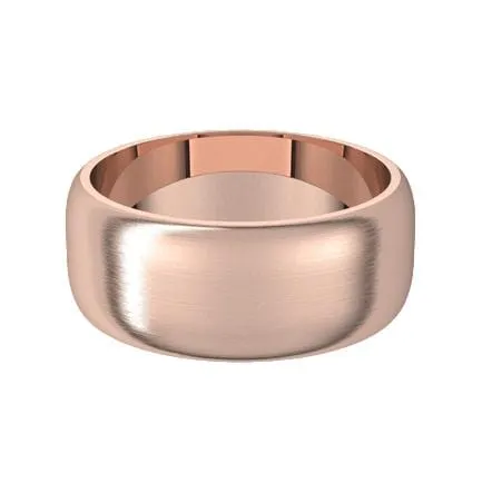 Wide Slightly Domed Modern Simple Wedding Band