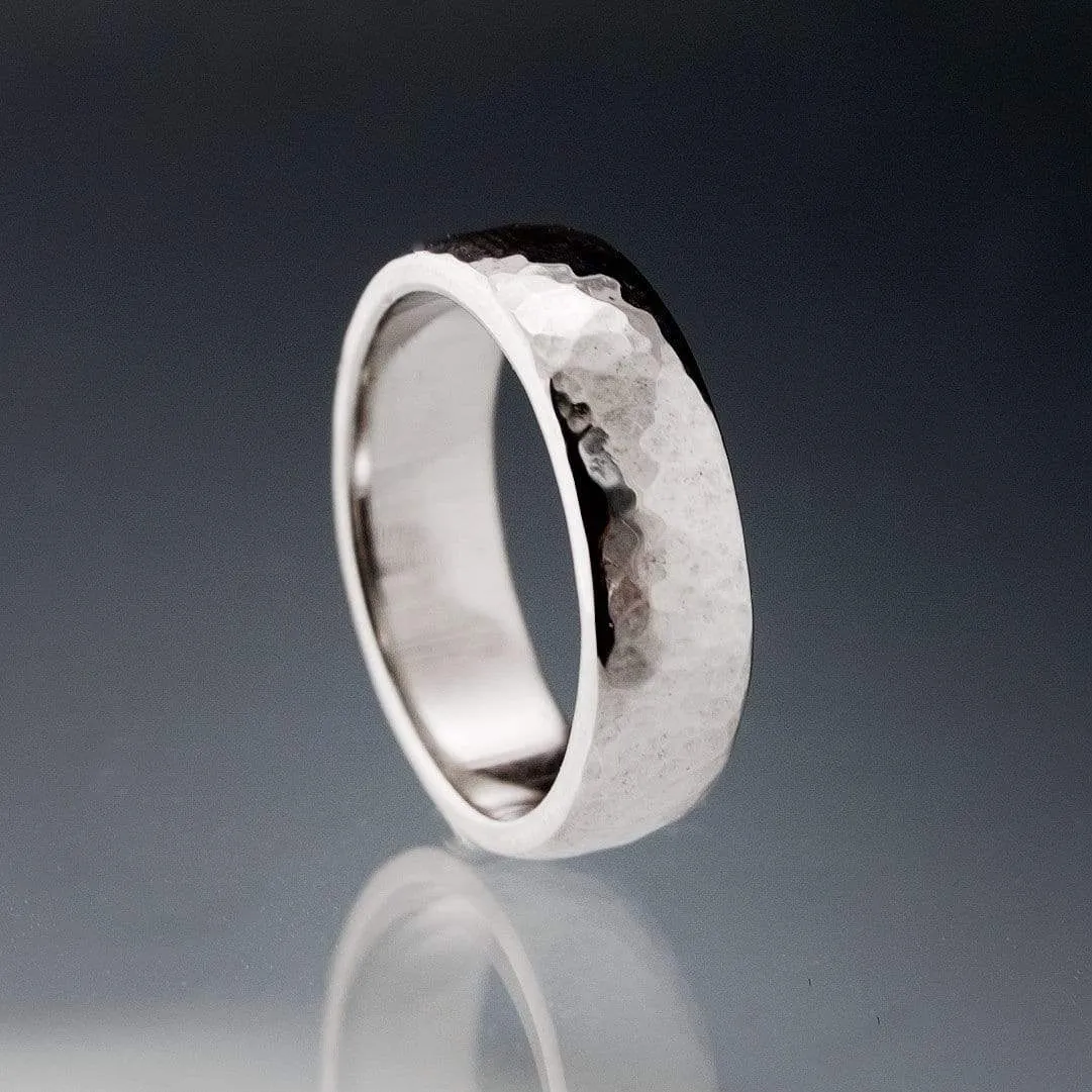 Wide Slightly Domed Modern Simple Wedding Band