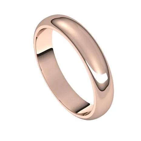 Wide Slightly Domed Modern Simple Wedding Band