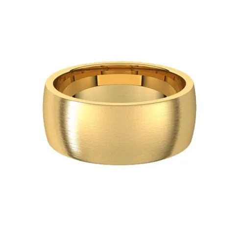 Wide Slightly Domed Modern Simple Wedding Band