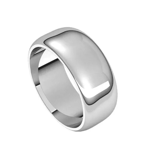 Wide Slightly Domed Modern Simple Wedding Band