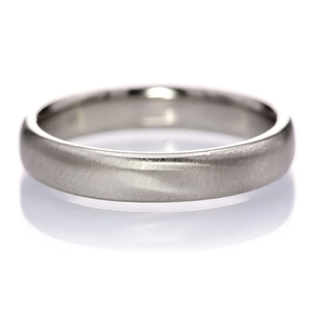 Wide Slightly Domed Modern Simple Wedding Band