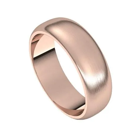 Wide Slightly Domed Modern Simple Wedding Band