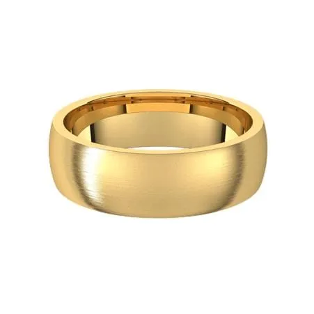 Wide Slightly Domed Modern Simple Wedding Band