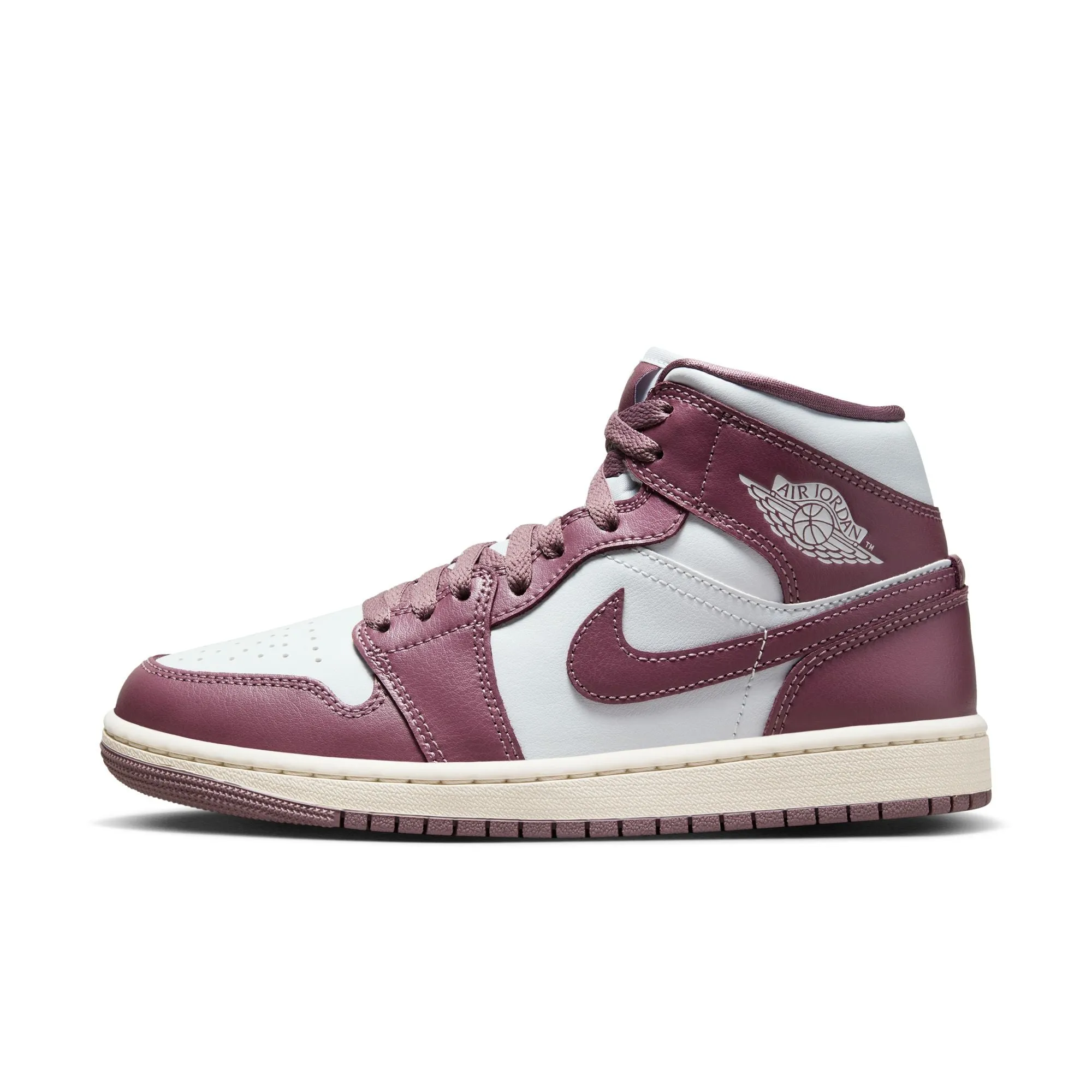 WOMENS AIR JORDAN 1 MID - PURE PLATINUM/SKY J MAUVE-SAIL