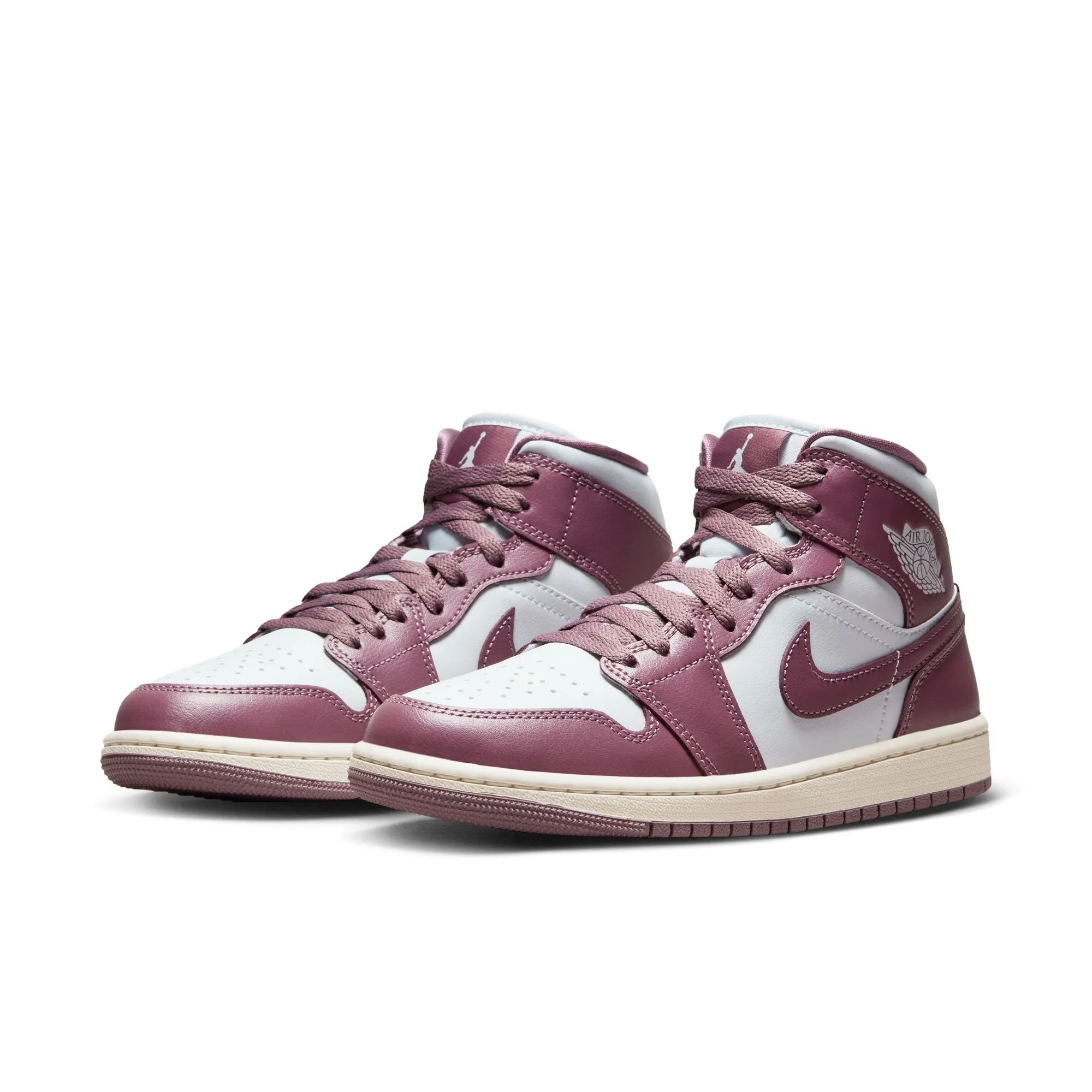 WOMENS AIR JORDAN 1 MID - PURE PLATINUM/SKY J MAUVE-SAIL