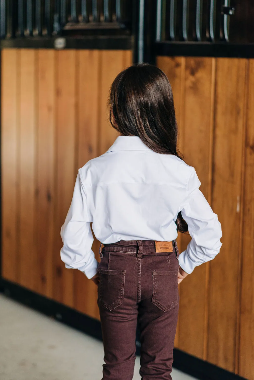 *YOUTH* WHITE PERFORMANCE RODEO SHIRT